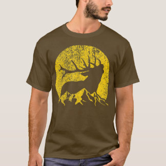 American Elch Hunter Vater Vintag Retro Bow Jagen T-Shirt