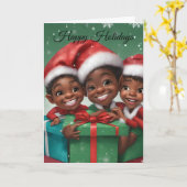 American Elf Holiday Card Karte (Gelbe Blume)