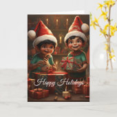 American Elf Holiday Card Karte (Gelbe Blume)