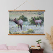 American Elk | Colorado Wandteppich Mit Holzrahmen (Schlafzimmer)