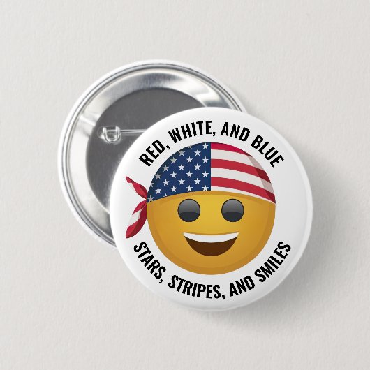 American Emoji Face Button (Vorne & Hinten)