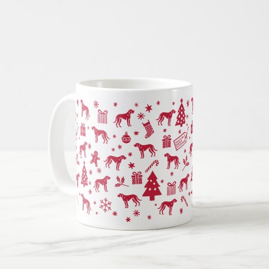 American English Coonhoe Christmas Design Kaffeetasse (Vorderseite Links)
