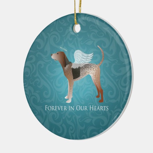 American English Coonhound Angel Pet Memorial Keramik Ornament (Links)