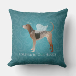 American English Coonhound Angel Pet Memorial Kissen