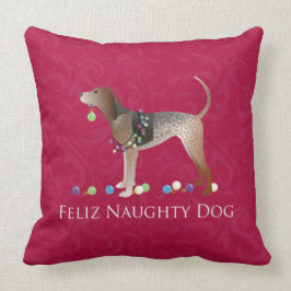 American English Coonhound Christmas Kissen