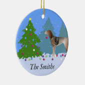 American English Coonhound Decoration Christmas Tr Keramik Ornament (Rechts)