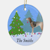 American English Coonhound Decoration Christmas Tr Keramik Ornament (Links)