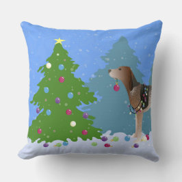 American English Coonhound Decoration Christmas Tr Kissen