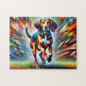 American English Coonhound Dog Acrylic Portrait Puzzle (Horizontal)
