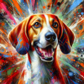 American English Coonhound Dog Acrylic Portrait Puzzle