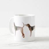American English Coonhound Dog Silhouette Kaffeetasse (Vorderseite Links)