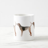 American English Coonhound Dog Silhouette Kaffeetasse (Mittel)
