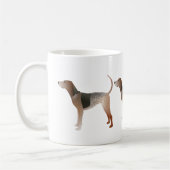 American English Coonhound Dog Silhouette Kaffeetasse (Links)