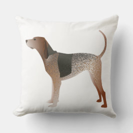 American English Coonhound Dog Silhouette Kissen