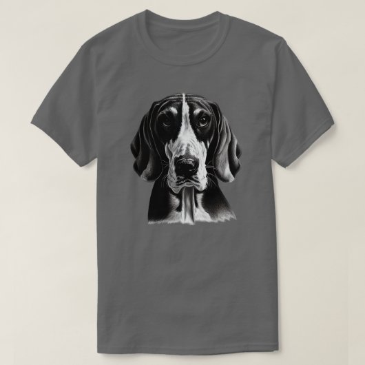 American English Coonhound Dog T-Shirt (Design vorne)