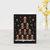 American English Coonhound Dog Xmas Tree Light for Karte (Gelbe Blume)