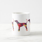 American English Coonhound Geometric Silhouette Kaffeetasse (Mittel)