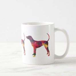 American English Coonhound Geometric Silhouette Kaffeetasse