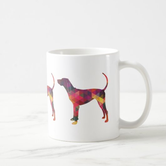 American English Coonhound Geometric Silhouette Kaffeetasse (Rechts)