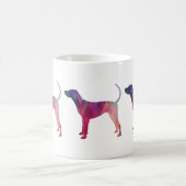 American English Coonhound Geometric Silhouette Kaffeetasse (Mittel)