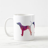 American English Coonhound Geometric Silhouette Kaffeetasse (Links)