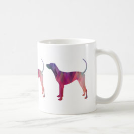 American English Coonhound Geometric Silhouette Kaffeetasse