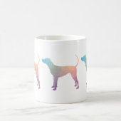 American English Coonhound Geometric Silhouette Kaffeetasse (Mittel)