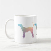 American English Coonhound Geometric Silhouette Kaffeetasse (Links)