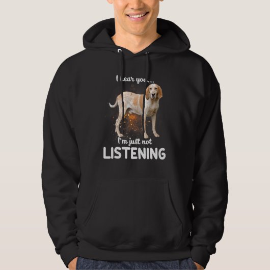 American English Coonhound Hund Ich höre Sie nicht Hoodie (Vorderseite)