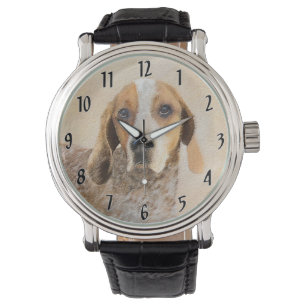 American English Coonhound Painting - Dog Art Armbanduhr