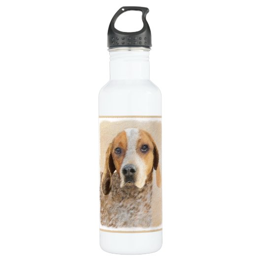 American English Coonhound Painting - Dog Art Edelstahlflasche (Vorderseite)