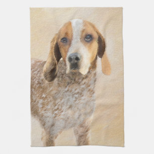 American English Coonhound Painting - Dog Art Geschirrtuch