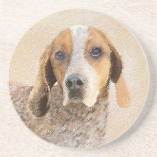 American English Coonhound Painting - Dog Art Getränkeuntersetzer