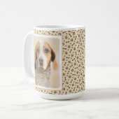 American English Coonhound Painting - Dog Art Kaffeetasse (Vorderseite Links)