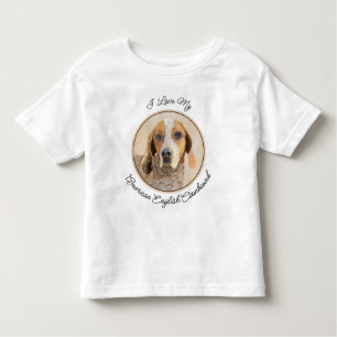 American English Coonhound Painting - Dog Art Kleinkind T-shirt