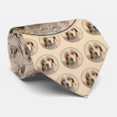 American English Coonhound Painting - Dog Art Krawatte (Gerollt)