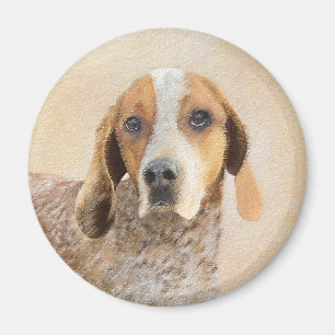 American English Coonhound Painting - Dog Art Magnet
