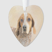 American English Coonhound Painting - Dog Art Ornament (Vorderseite)
