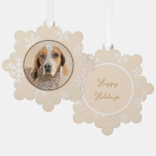 American English Coonhound Painting - Dog Art Ornament Karte