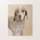 American English Coonhound Painting - Dog Art Puzzle (Vertikal)