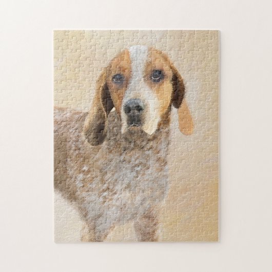 American English Coonhound Painting - Dog Art Puzzle (Vertikal)