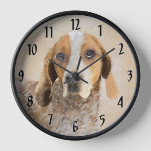 American English Coonhound Painting - Dog Art Uhr