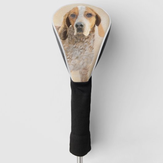 American English Coonhound Painting - Hundekunst Golf Headcover (Vorderseite)