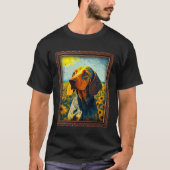 American English Coonhound Painting Sunflower Flow T-Shirt (Vorderseite)