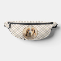 American English Coonhound Redtick Painting Dog