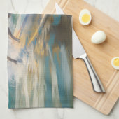 American English Foxhound Beach Surfing Painting Geschirrtuch (Viertel Falte)