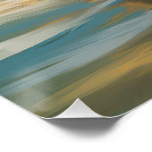 American English Foxhound Beach Surfing Painting Poster (Ecke)