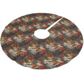 American English Foxhound Dog Weihnachtsfest Polyester Weihnachtsbaumdecke (Schrägansicht)