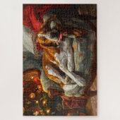 American English Foxhound Dog Weihnachtsfest Puzzle (Vertikal)