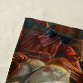 American English Foxhound Dog Weihnachtsfest Strandtuch (Beispiel)